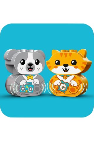 ® DUPLO® Sesli İlk Yavru Köpeğim ve Yavru Kedim 10977 -Evcil Hayvan Oyuncak Yapım Seti(22 Parça)