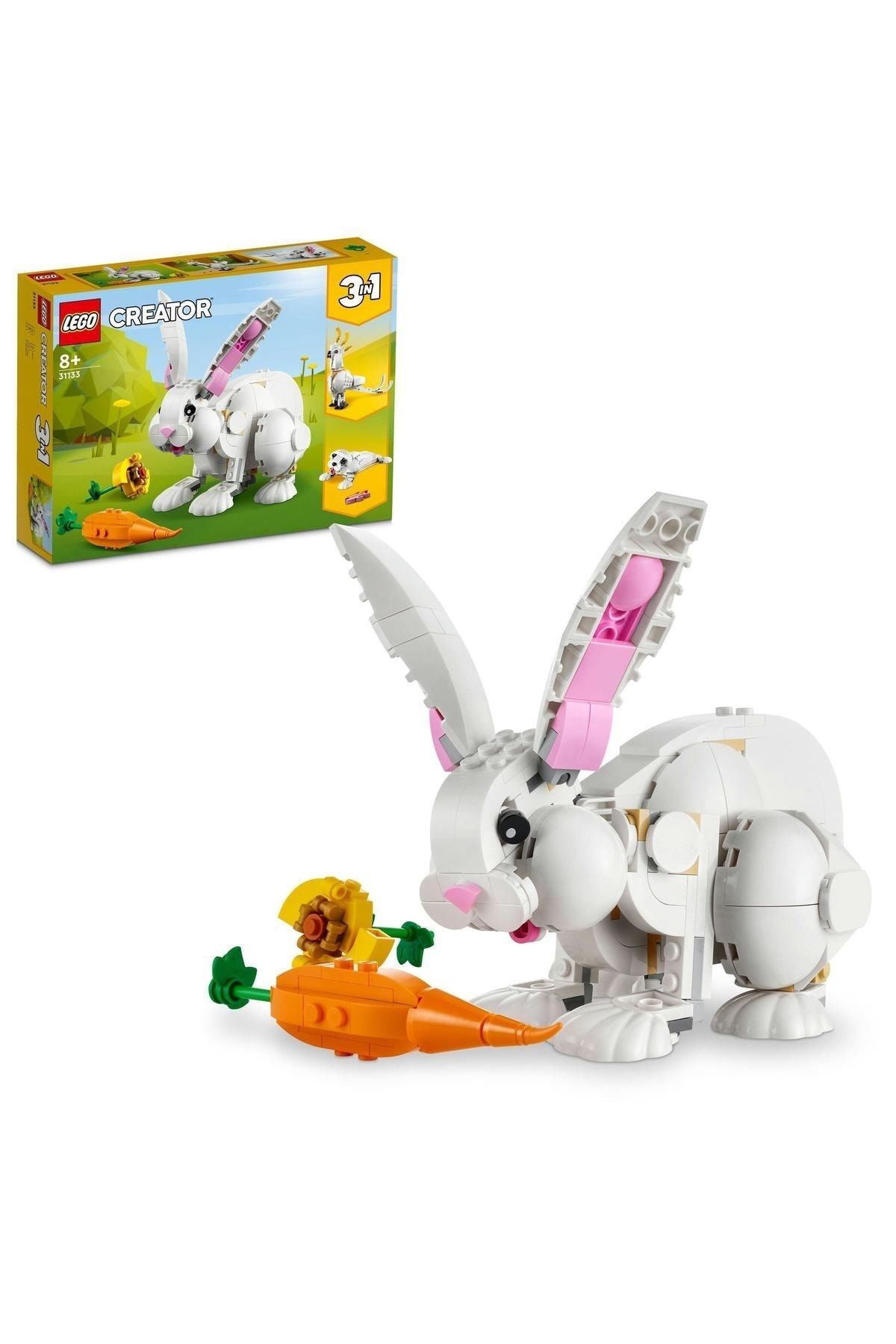 ® Creator 3’ü 1 Arada Beyaz Tavşan 31133 - 8 Yaş ve Üzeri Çocuklar İçin Yapım Seti (258 Parça)