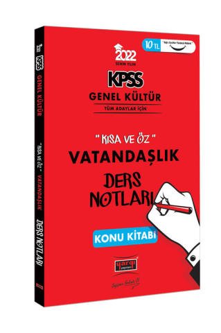 Yargı Yayınları 2022 KPSS Genel Kültür Kısa ve Öz Vatandaşlık Ders Notları Konu Kitabı