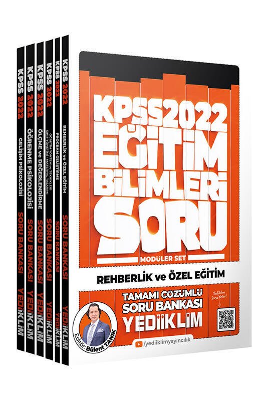 Yediiklim Yayınları 2022 KPSS Eğitim Bilimleri Tamamı Çözümlü Soru Bankası Modüler Set