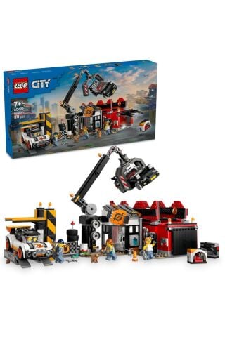 ® City Hurdalık ve Arabalar 60472 - 7+ Yaratıcı Oyuncak Yapım Seti (871 Parça)