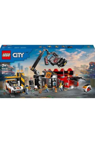 ® City Hurdalık ve Arabalar 60472 - 7+ Yaratıcı Oyuncak Yapım Seti (871 Parça)
