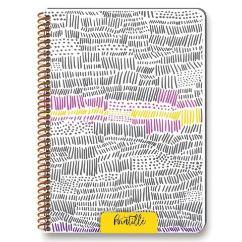Keskin Color Pointille 20x28cm Plastik Kapak 80 Yaprak Noktalı Ciltli Defter