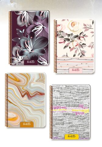 Keskin Color Pointille 20x28cm Plastik Kapak 80 Yaprak Noktalı Ciltli Defter