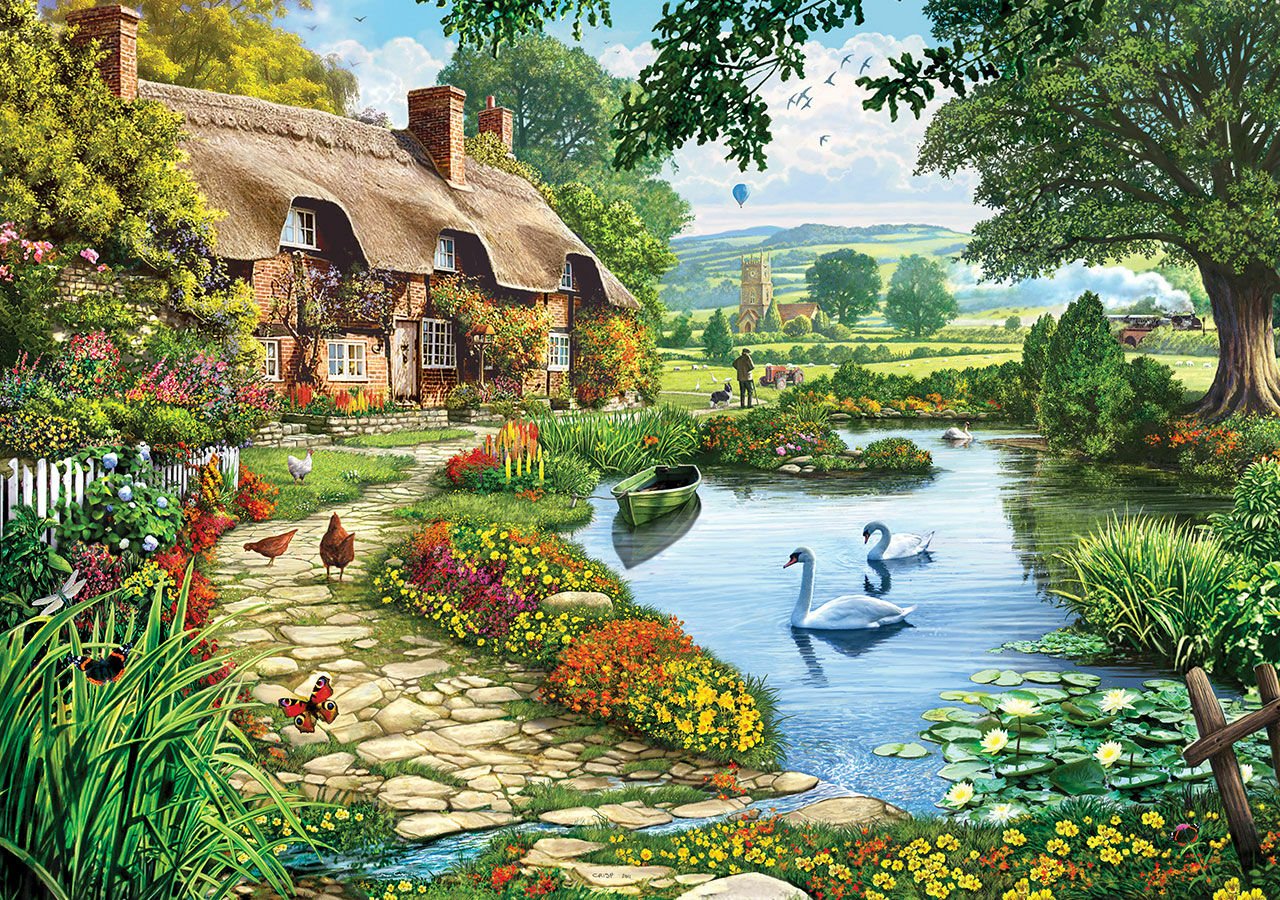 Ks Games Cottage By The Lake 1500 Parça Puzzle