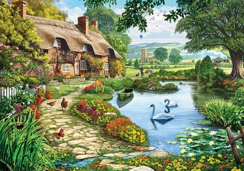 Ks Games Cottage By The Lake 1500 Parça Puzzle