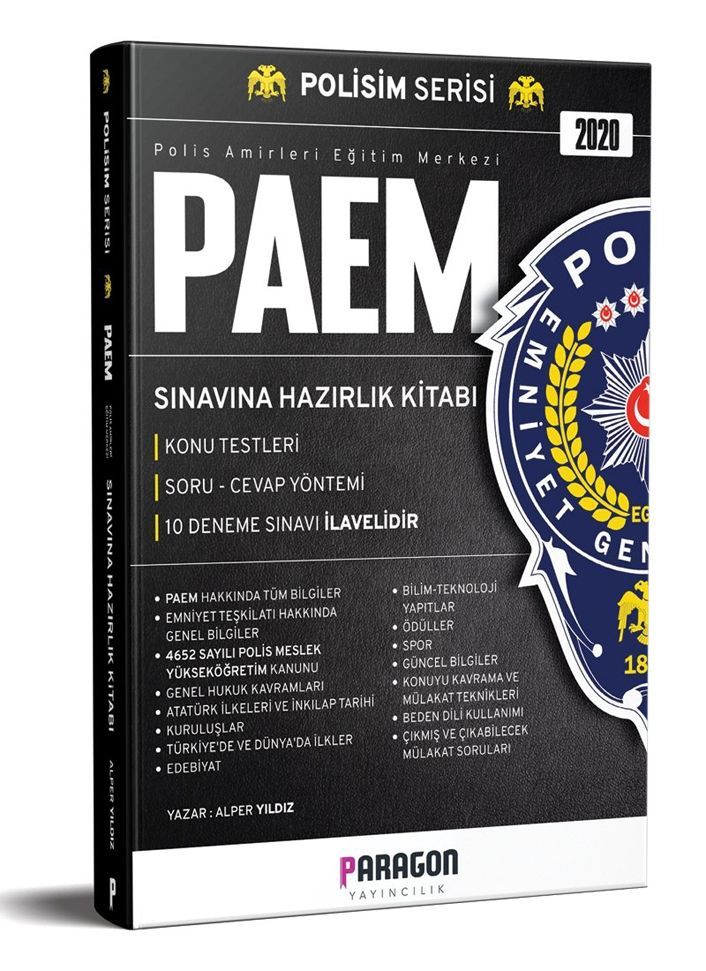Paragon Yayıncılık PAEM Sınavına Hazırlık Kitabı Konu Testleri 10 Deneme Sınavı