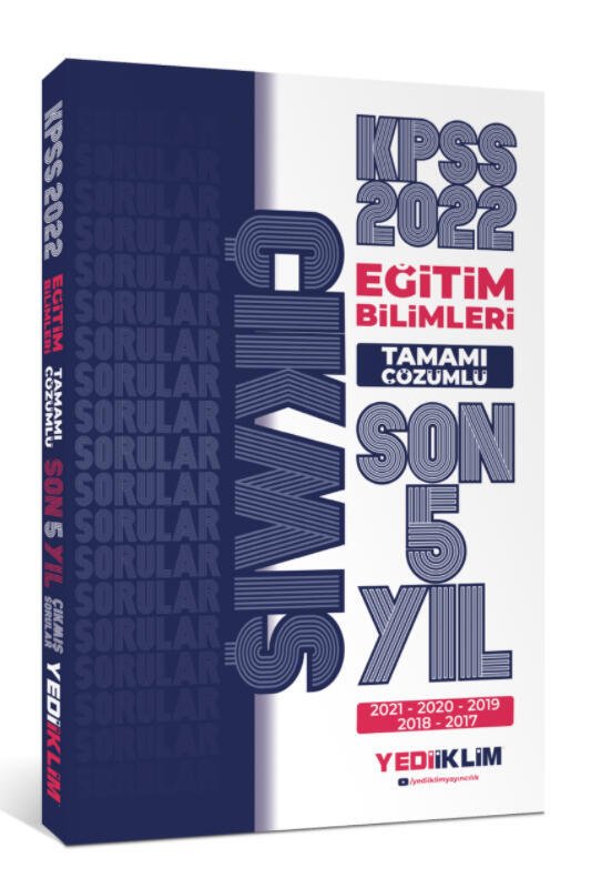 Yediiklim Yayınları 2022 KPSS Eğitim Bilimleri Tamamı Çözümlü Son 5 Yıl Çıkmış Sorular