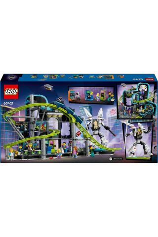 ® City Robot Dünyası Hız Treni Parkı 60421 - 8+ Yaratıcı Oyuncak Yapım Seti (986 Parça)