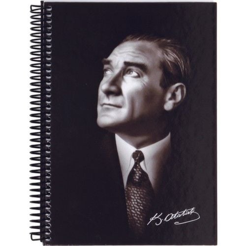 Keskin Color Atatürk 17x24cm Sert Kapak 120 Yaprak Kareli Spiralli Defter