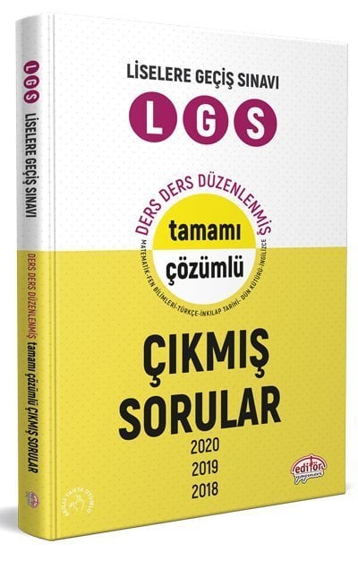 Editör Yayınevi 8. Sınıf LGS Çıkmış Sorular ve Çözümleri
