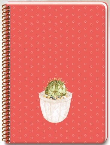 Keskin Color 20x28cm Saguaro 100 Yaprak Kareli Sert Kapak Spiralli Defter
