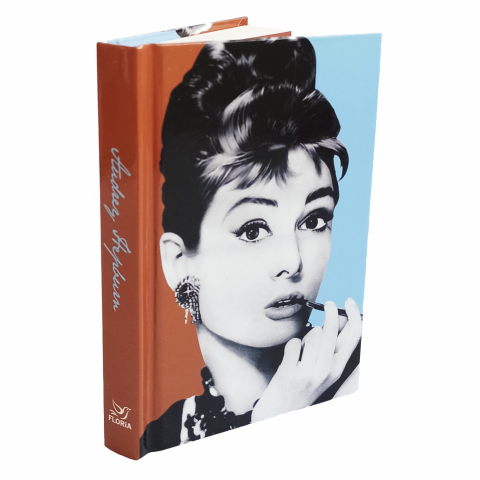 Floria 9x13,5 cm Audrey Hepburn Sert Kapak Çizgili Defter
