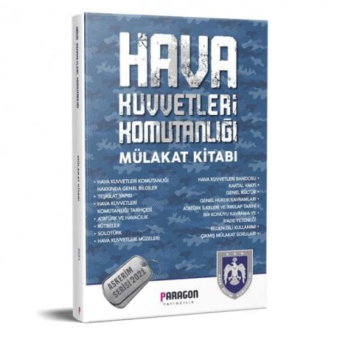 Paragon Yayıncılık 2021 Hava Kuvvetleri Komutanlığı Çıkmış Sorularla Mülakat Kitabı