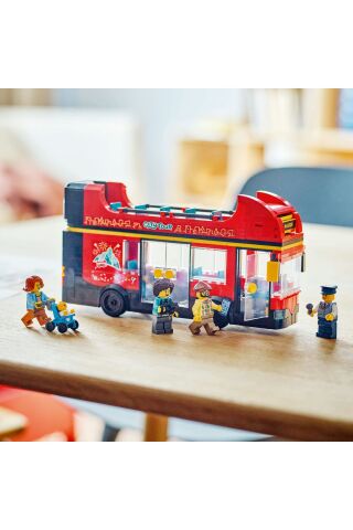 ® City Kırmızı İki Katlı Gezi Otobüsü 60407 - 7+ Yaratıcı Oyuncak Yapım Seti (384 Parça)