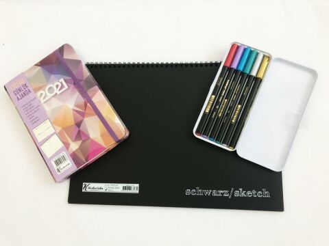 Keskin Color Ajanda+Defter+Kalem Seti 2