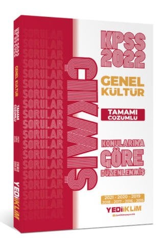 Yediiklim Yayınları 2022 KPSS Genel Kültür Konularına Göre Tamamı Çözümlü Çıkmış Sorular