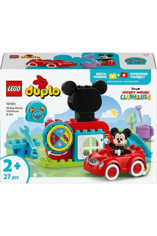 ® DUPLO® │ Disney Mickey Fare’nin Kulüp Evi ve Arabası 10454 - 2+ Eğitici Oyuncak Seti (27 Pr)