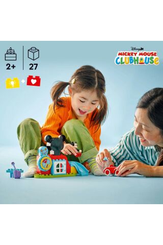® DUPLO® │ Disney Mickey Fare’nin Kulüp Evi ve Arabası 10454 - 2+ Eğitici Oyuncak Seti (27 Pr)