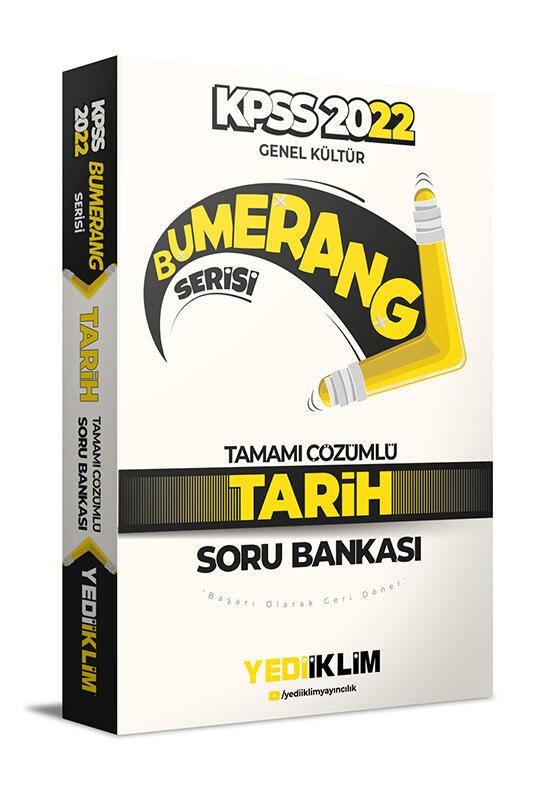 Yediiklim Yayınları 2022 KPSS Genel Kültür Bumerang Tarih Tamamı Çözümlü Soru Bankası