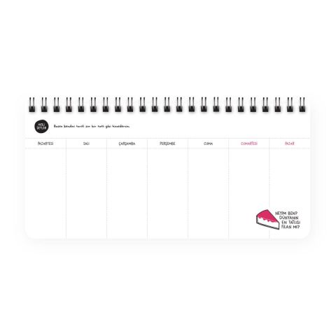 Keskin Color Hisli Şeyler Haftalık Planner - Akışına Bıraktım