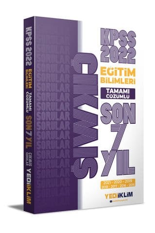 Yediiklim Yayınları 2022 KPSS Eğitim Bilimleri Tamamı Çözümlü Son 7 Yıl Çıkmış Sorular